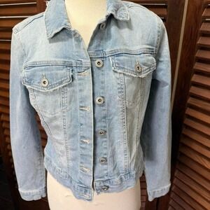 Jessica Simpson Light Blue Denim Jacket Size M